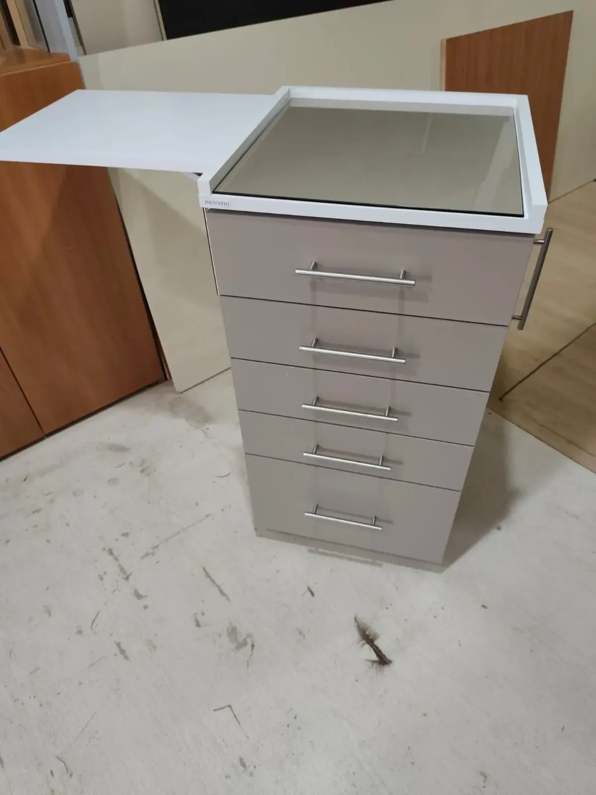 Cajonera Rodante 90x45x90cm – Cajones con Guías Telescópicas y Bandeja – Blanco